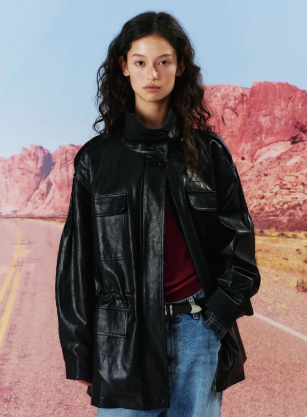 EVINO LEATHER JACKET_BLACK