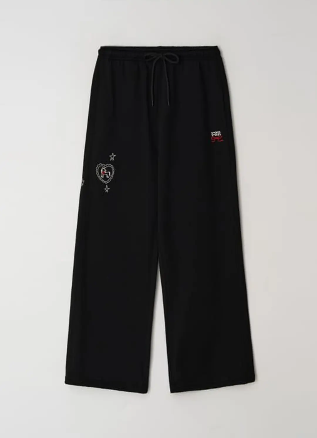 론론 DRAWING PONY STITCH SWEAT JOGGER PANTS BLACK 상품 이미지 3