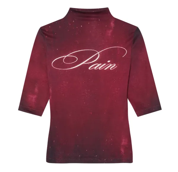 Pain mock neck top (Red)