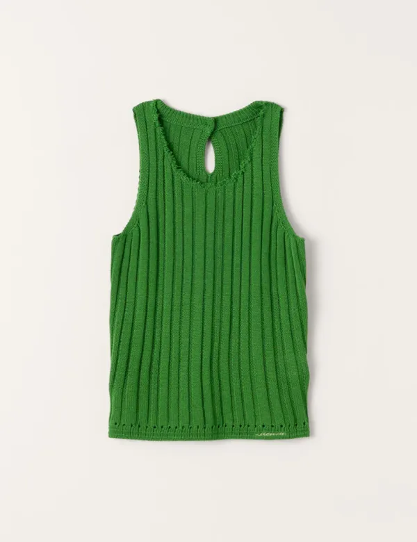 Ember Sleeveless Top (Olive Green)