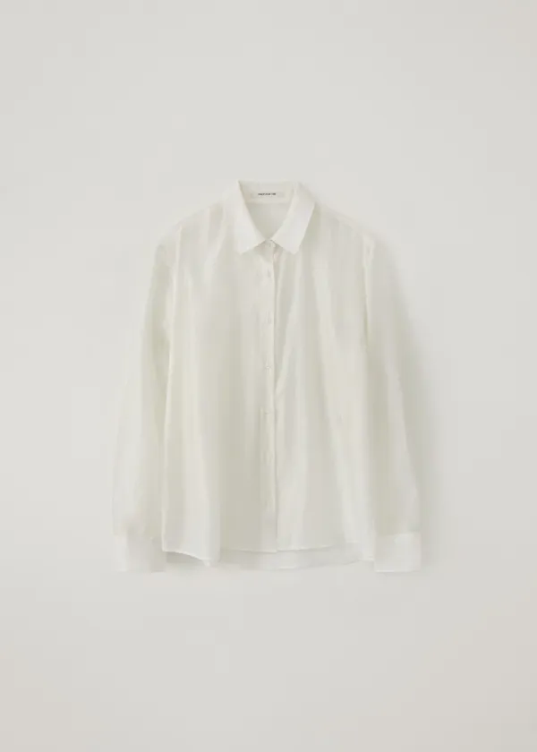 [23rd-reorder] Sene side button shirt (ivory)