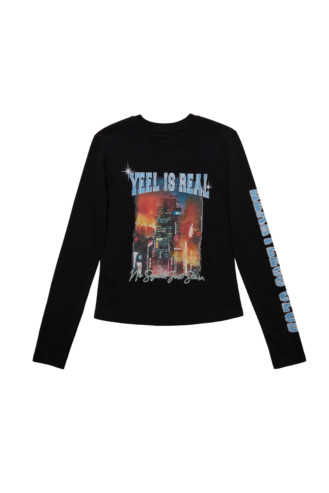 와이이이엘 VINTAGE PRINTED LONG SLEEVE TOP BLACK 상품 이미지 3