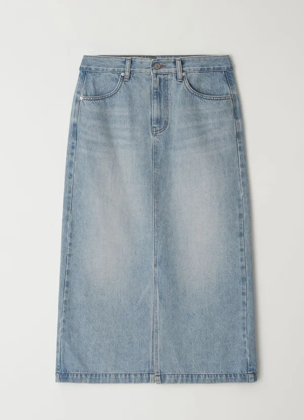 [4차] Park denim skirt (light blue)