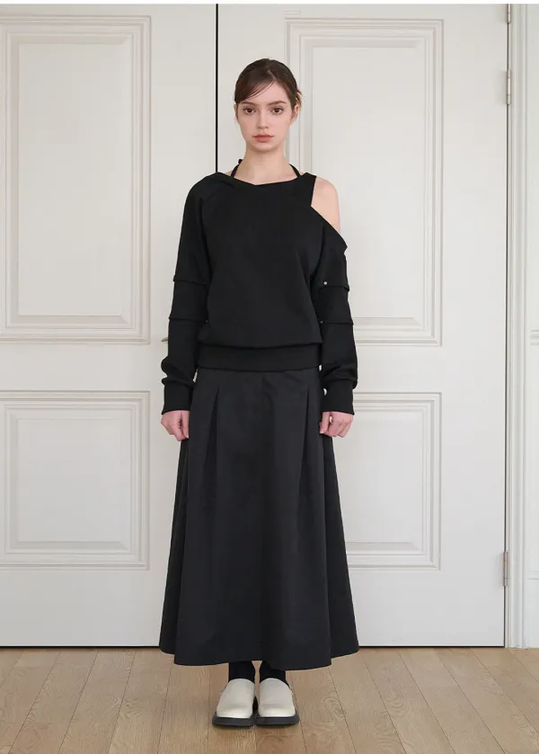  [25-36]  Guzmania Pintuck Long Skirt  구즈마니아 핀턱 롱 스커트 (봄-가을-일상-데일리룩-오피스룩-출근룩-하객룩-데이트룩-꾸안꾸-핀턱-롱스커트-플레어-캐주얼-심플-자체제작-빅사이즈) 