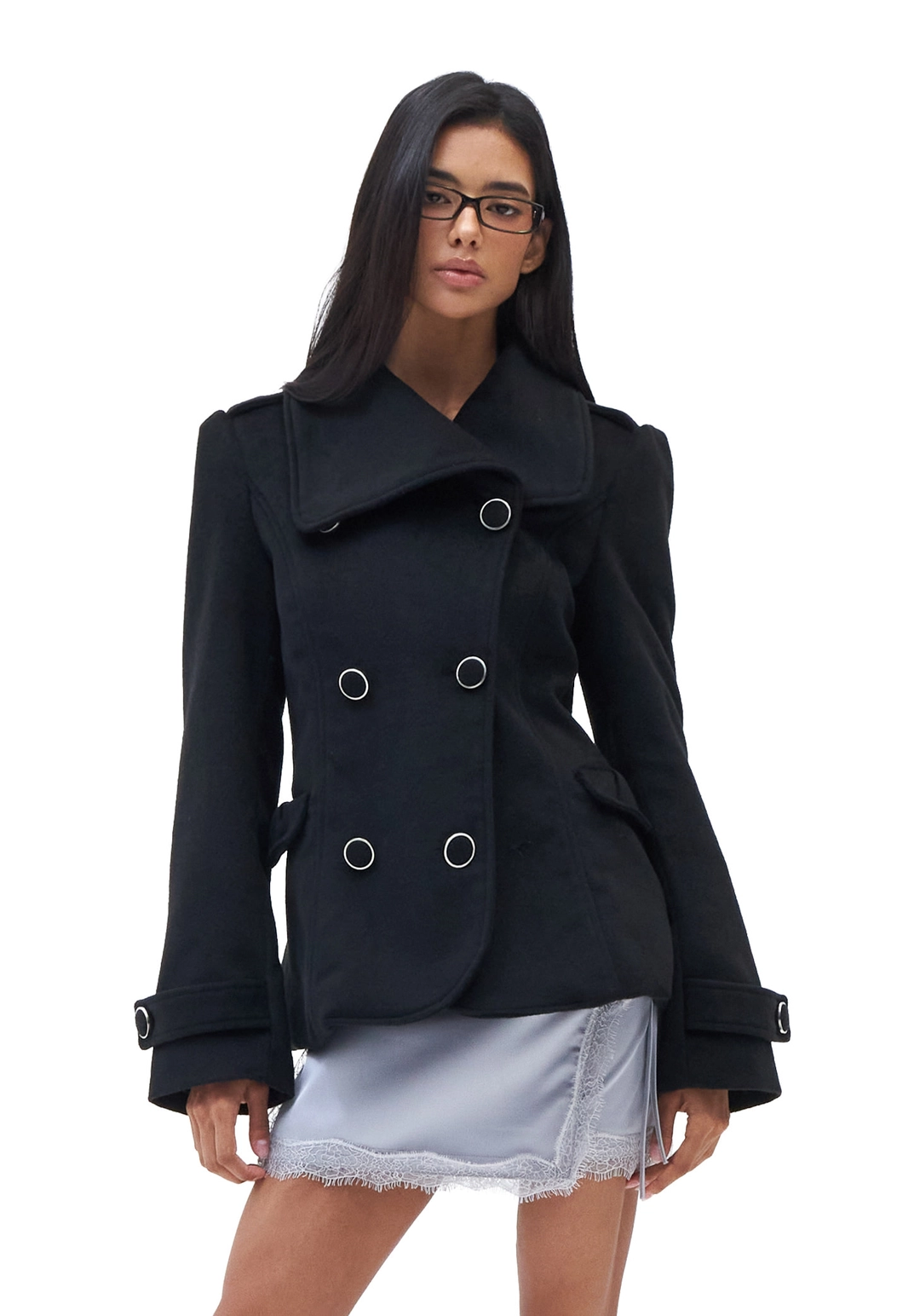 힐다 [Pre-order] Wide Lapel Brushed Jacket [Black] *9/28 발송예정 상품 이미지 1