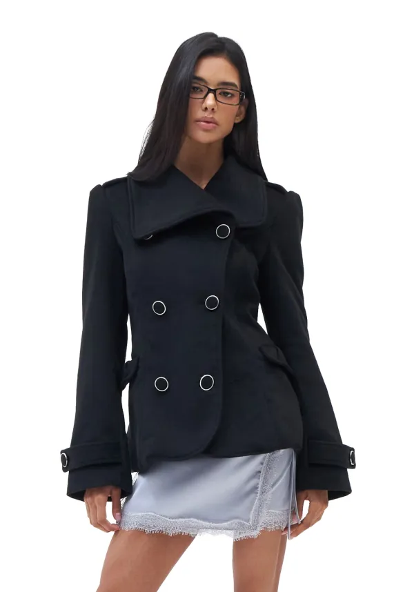 [Pre-order] Wide Lapel Brushed Jacket [Black] *9/28 발송예정