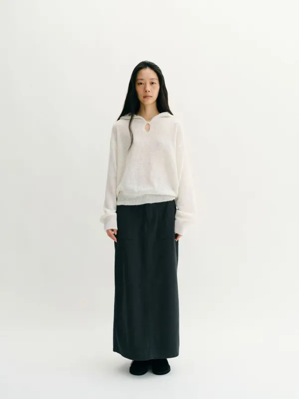 Sheer Hood Knit (Ivory) - THEFEU