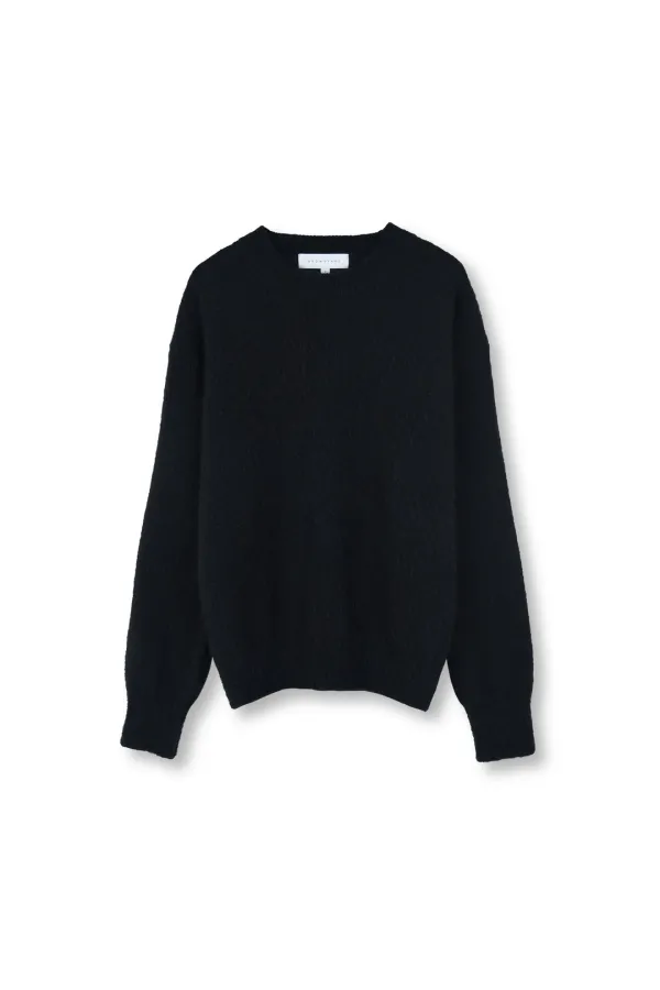W Alpaca Sweater, Black