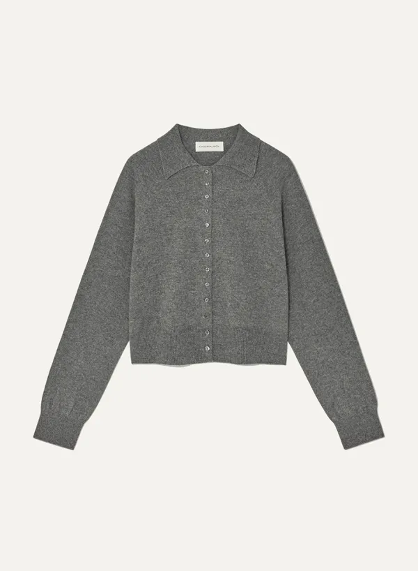 Cashmere Cardigan Melange-Gray