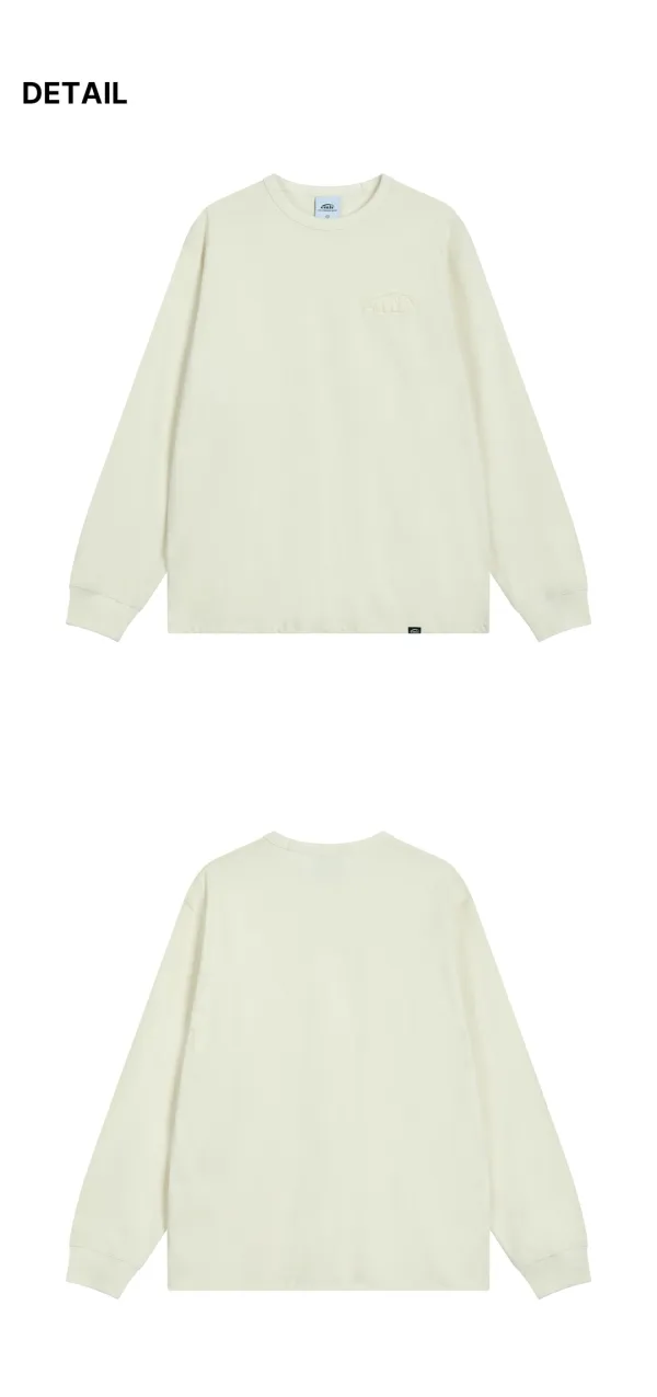 BOUCLE LOGO LS T-SHIRT-IVORY