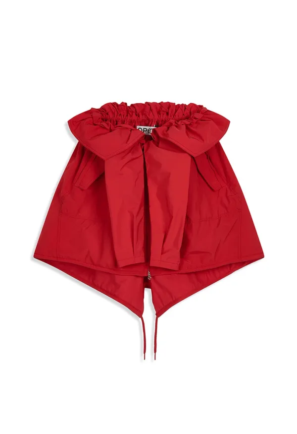 WRAP PADDED SKIRT, RED