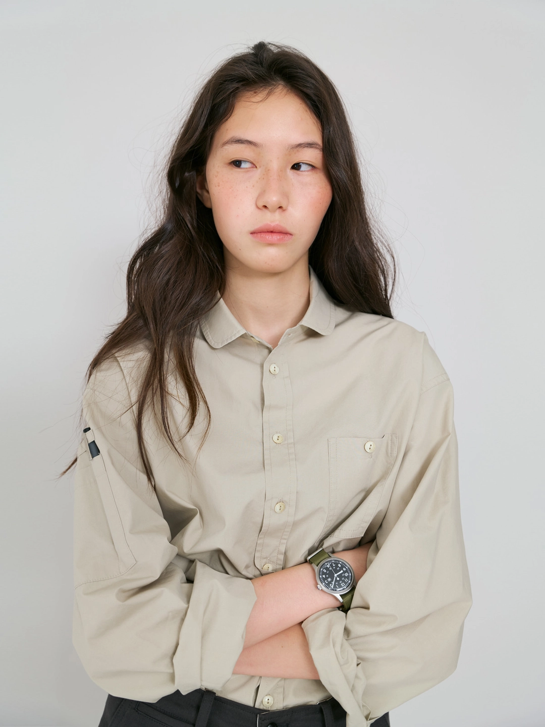 로우 Toby work shirt_Muted Beige 상품 이미지 1