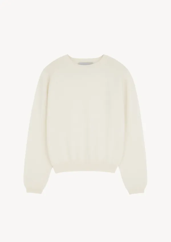 Milo Cashmere Round Knit in Ivory