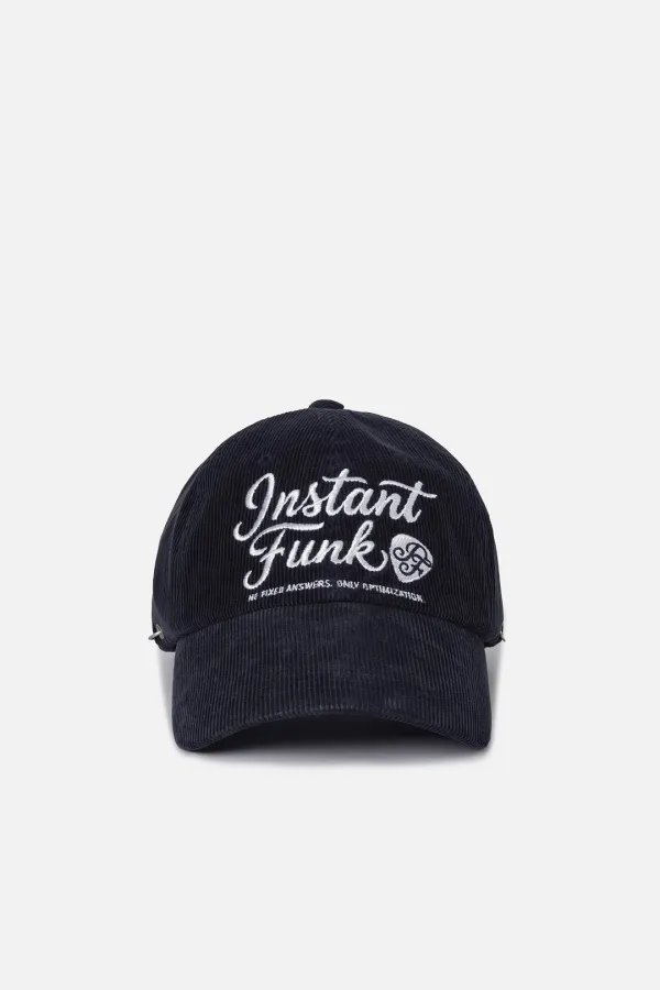 PEAK CORDUROY BALL CAP - NAVY