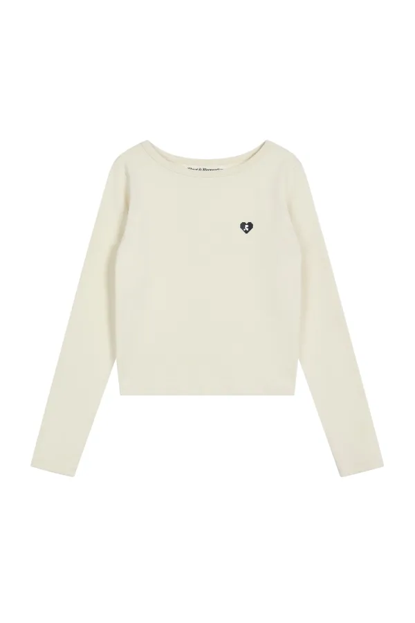 BOAT NECK LONG SLEEVE - CREAM