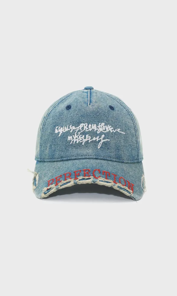 Perfection Damage Ball Cap_Light Blue