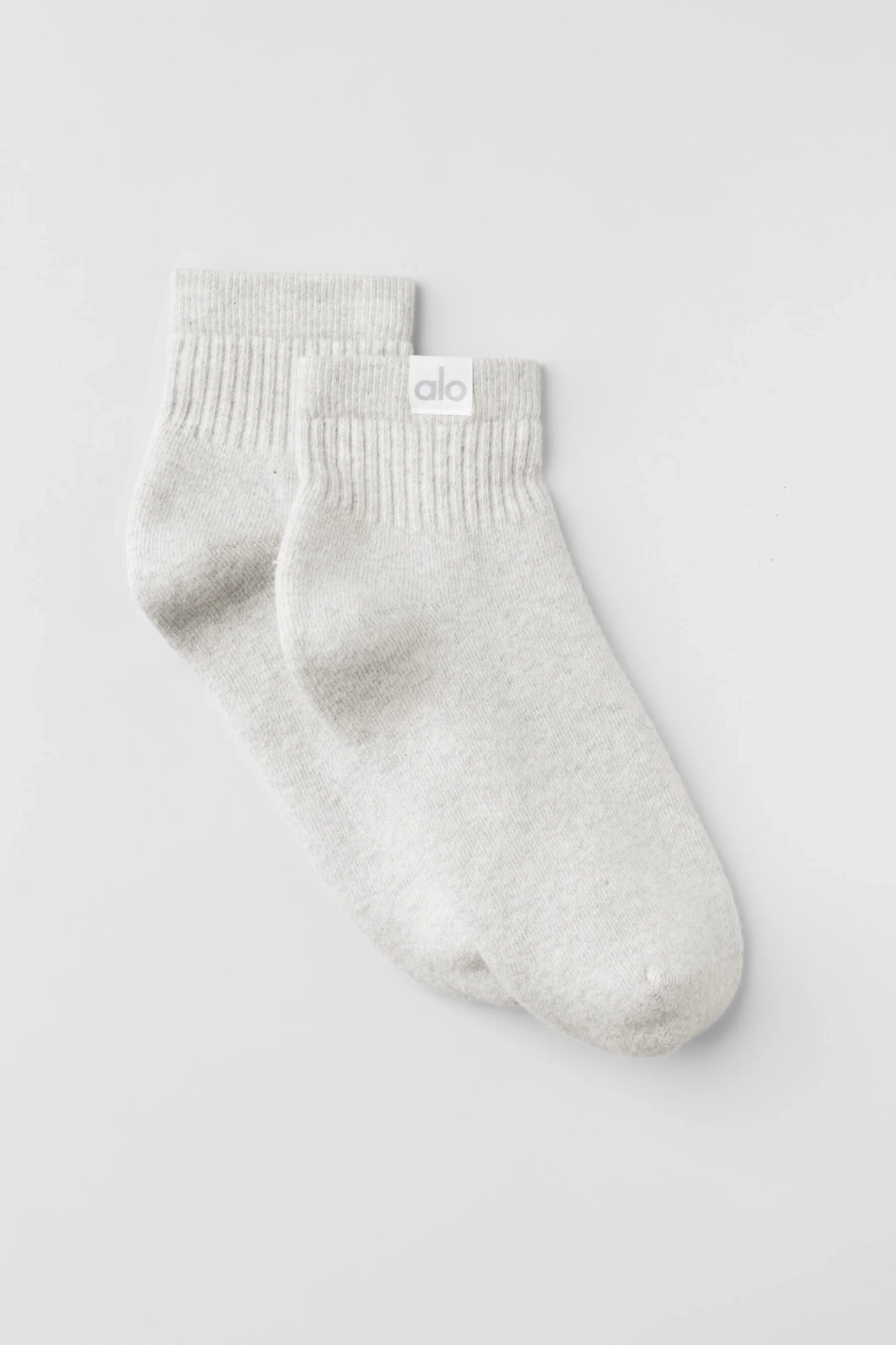 알로요가 Quarter Crew Street Sock - White Heather 상품 이미지 1