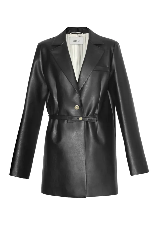 PAPER OVERSIZED VEGAN LEATHER JACKET