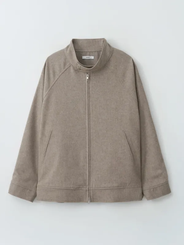 Side-button wool blouson (beige)