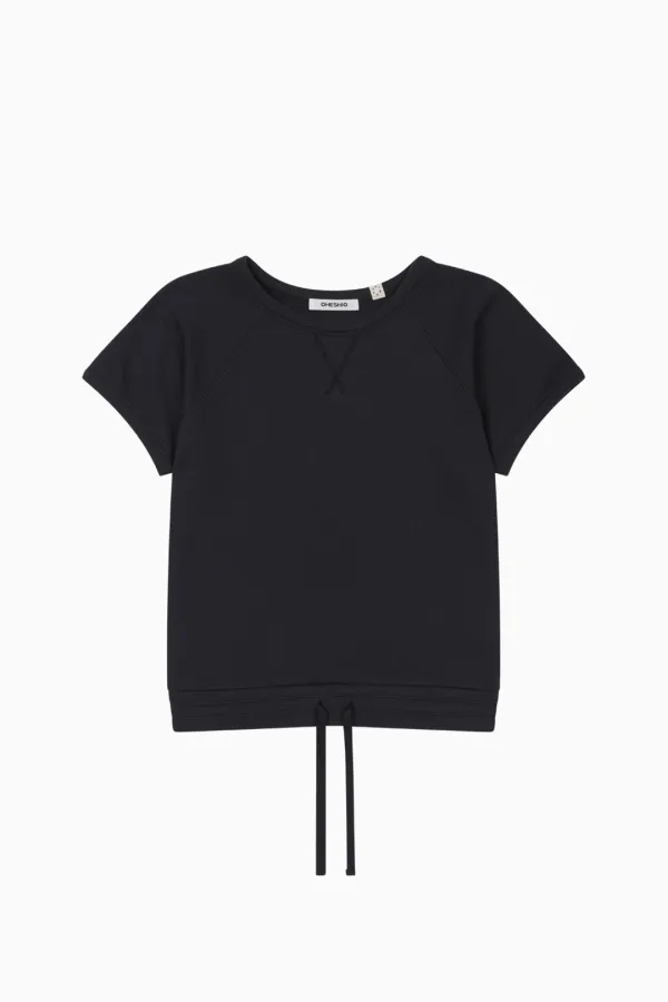RAGLAN SHORT-SLEEVE SWEATSHIRT, NAVY