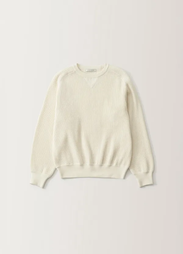 Waffle knit pullover (Ivory)