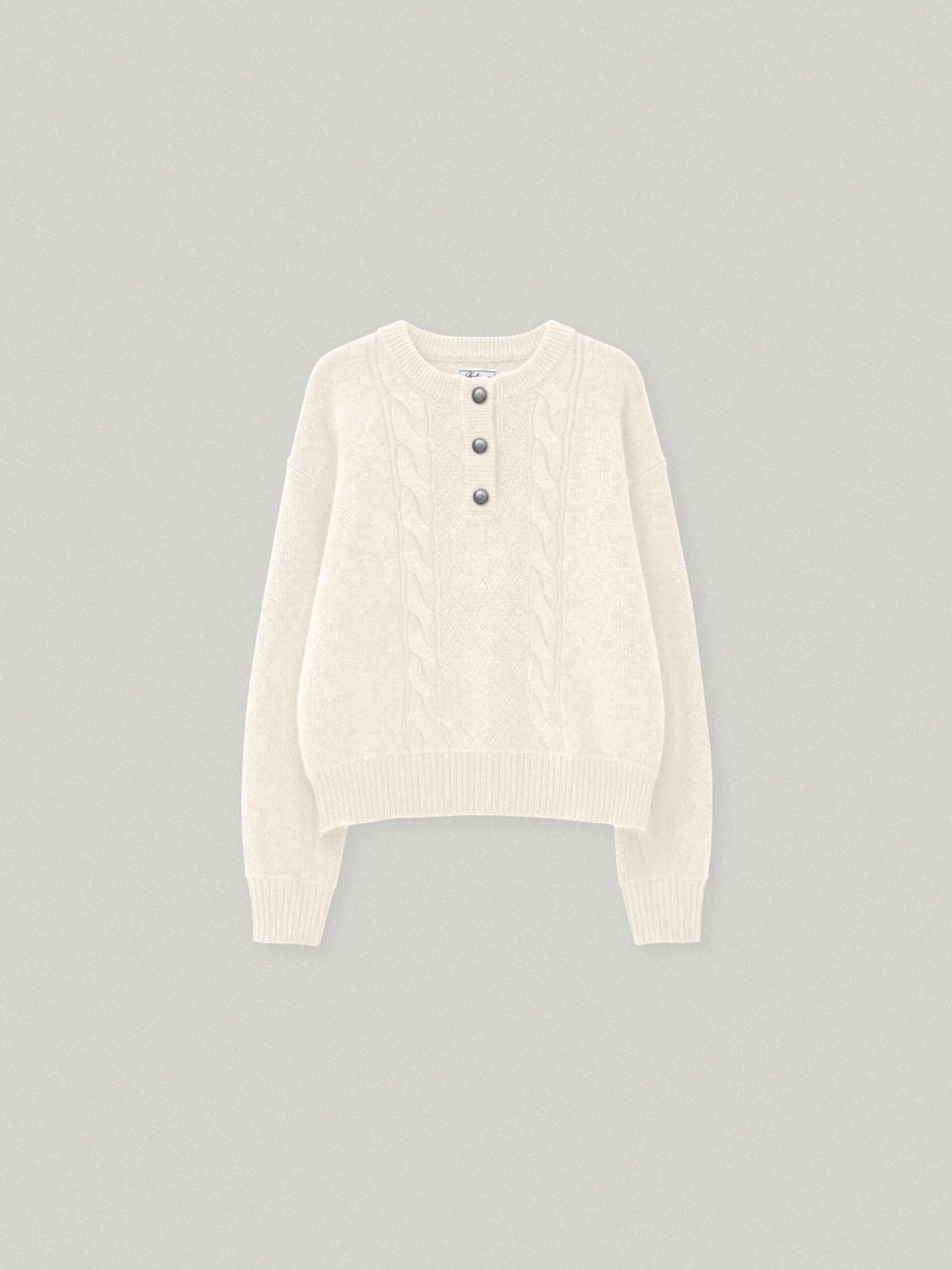 폴뉴아 HERRIT HENRY NECK KNIT (IVORY) 상품 이미지 1