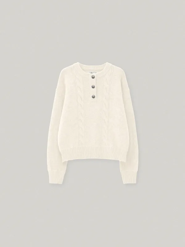 HERRIT HENRY NECK KNIT (IVORY)