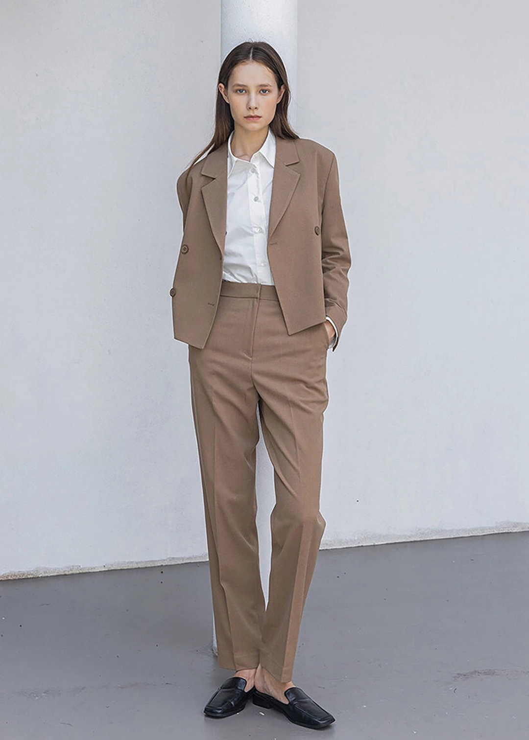 앤니즈 Straight slacks (latte) 상품 이미지 1