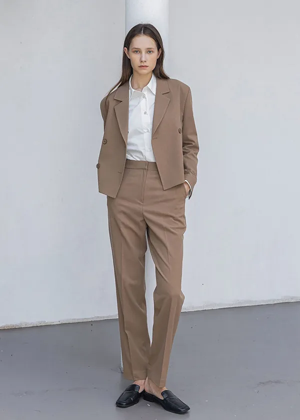 Straight slacks (latte)