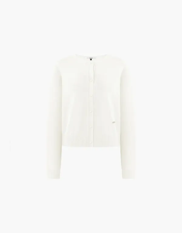 basic short cardigan - ivory