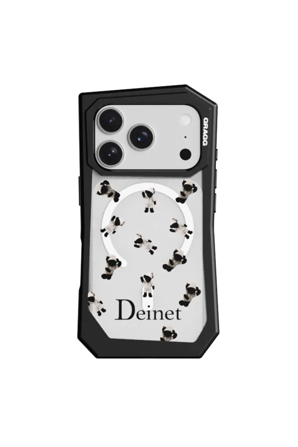 [DEINET X GRAGG] MAGSAFE LANDING CORNER CASE - NIGHT BEAR BLACK IN 17