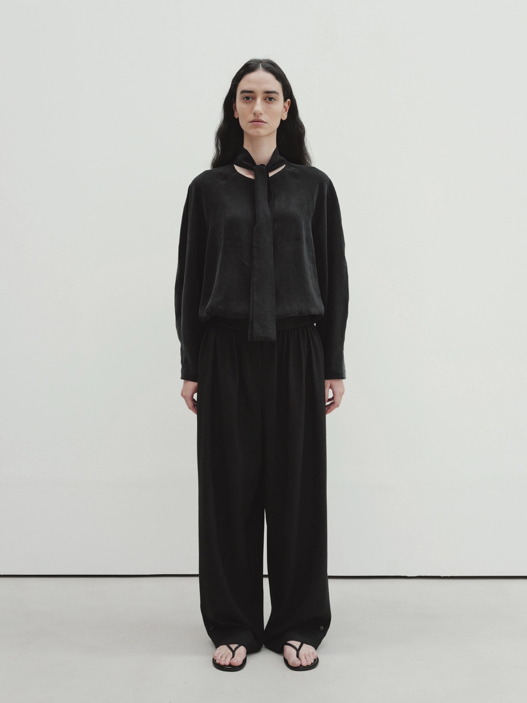 모이아 button shirring pants (charcoal) 상품 이미지 3