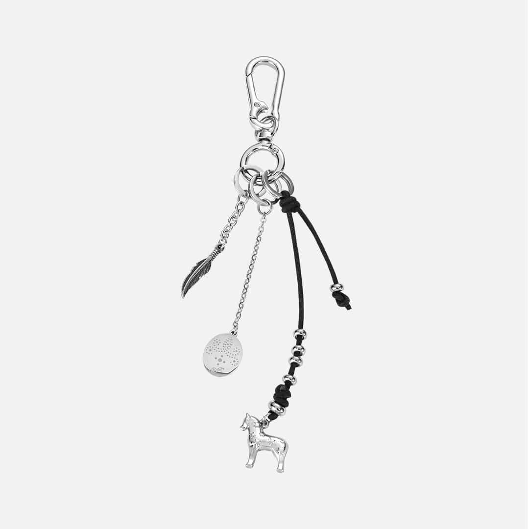 엔프프 amulet leather keyring-black 상품 이미지 1