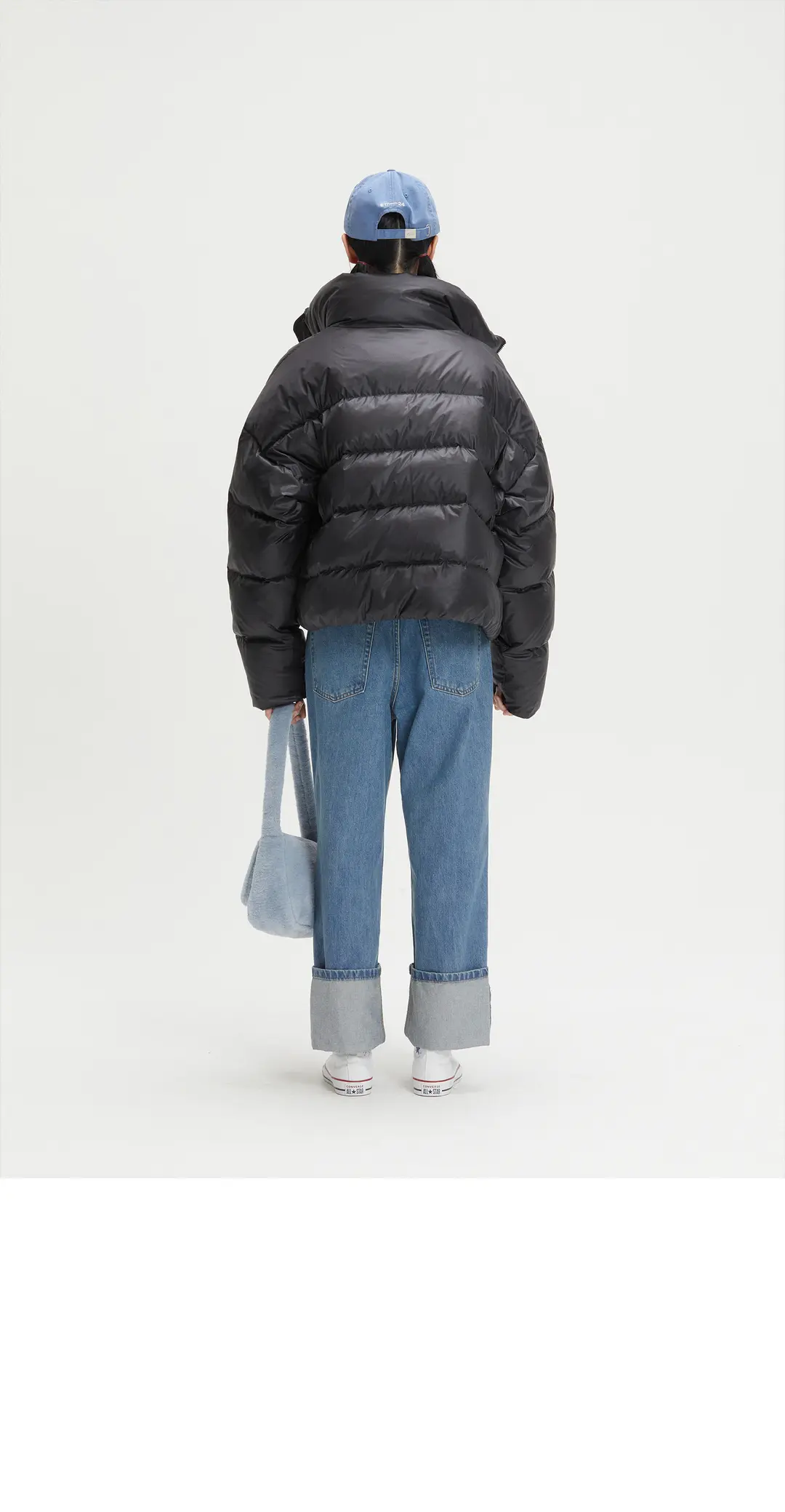 이미스 FUR SQUARE FLAP BAG-SKY BLUE 상품 이미지 2