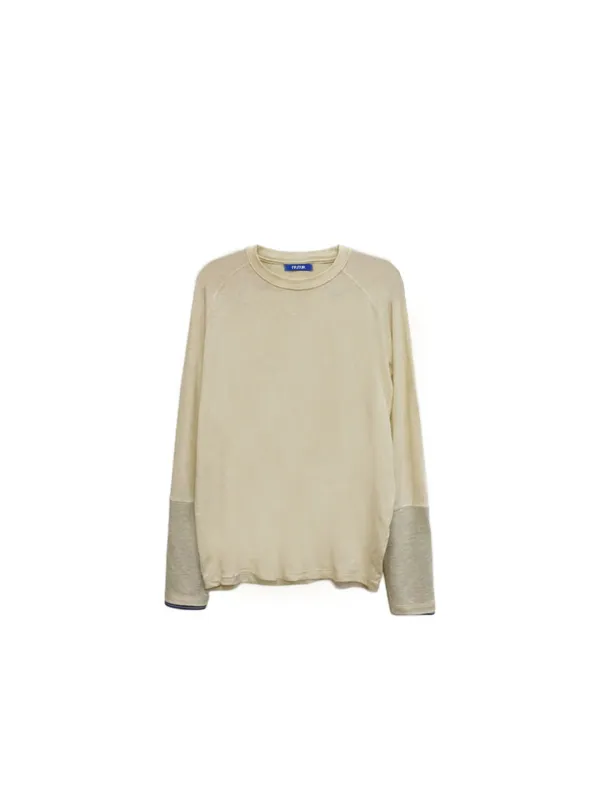 Slim Layered T-shirt Beige_F261TS03