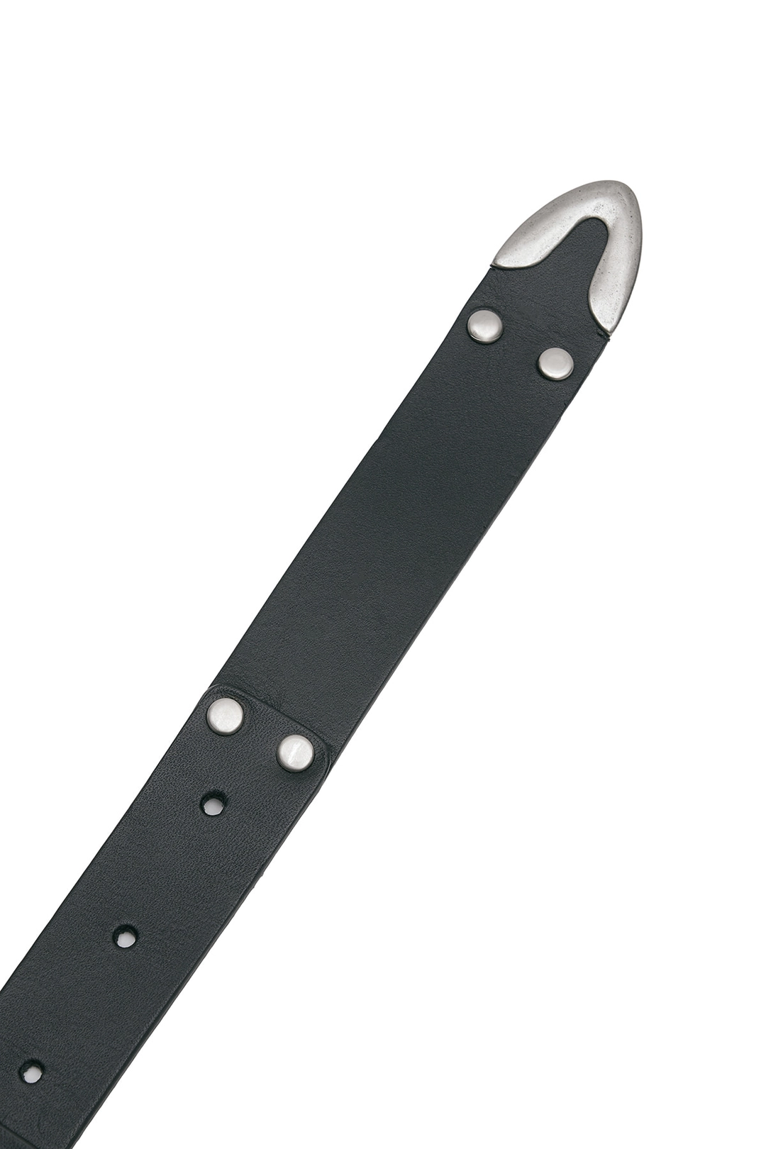 마뗑킴 DOUBLE STUD LEATHER BELT IN BLACK 상품 이미지 3