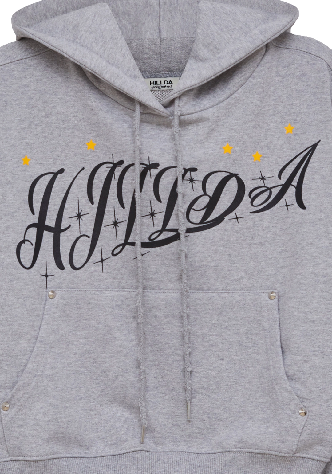 힐다 Sign Cropped Hoodie [Gray] 상품 이미지 2