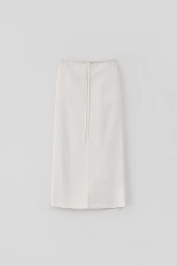 [6/5 예약배송] Modal String Skirt_White