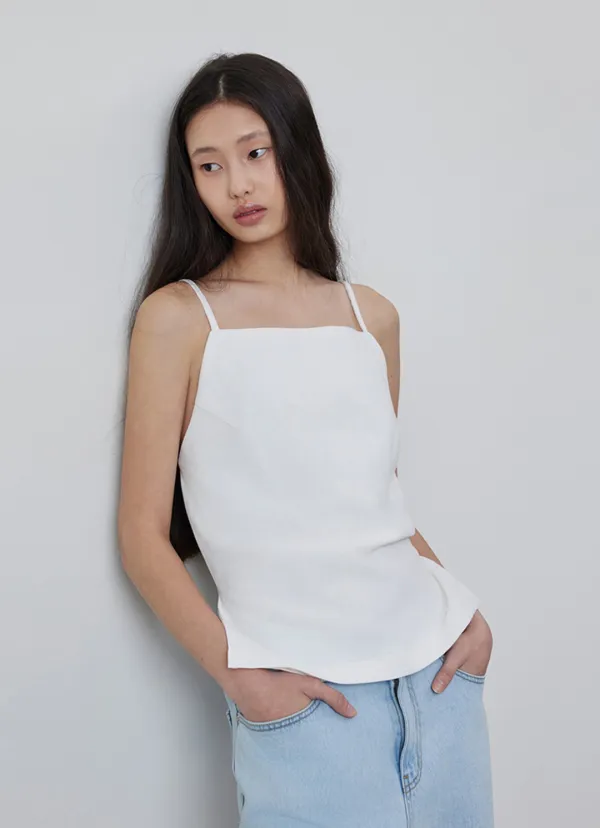 Linen Backless Blouse_TOP