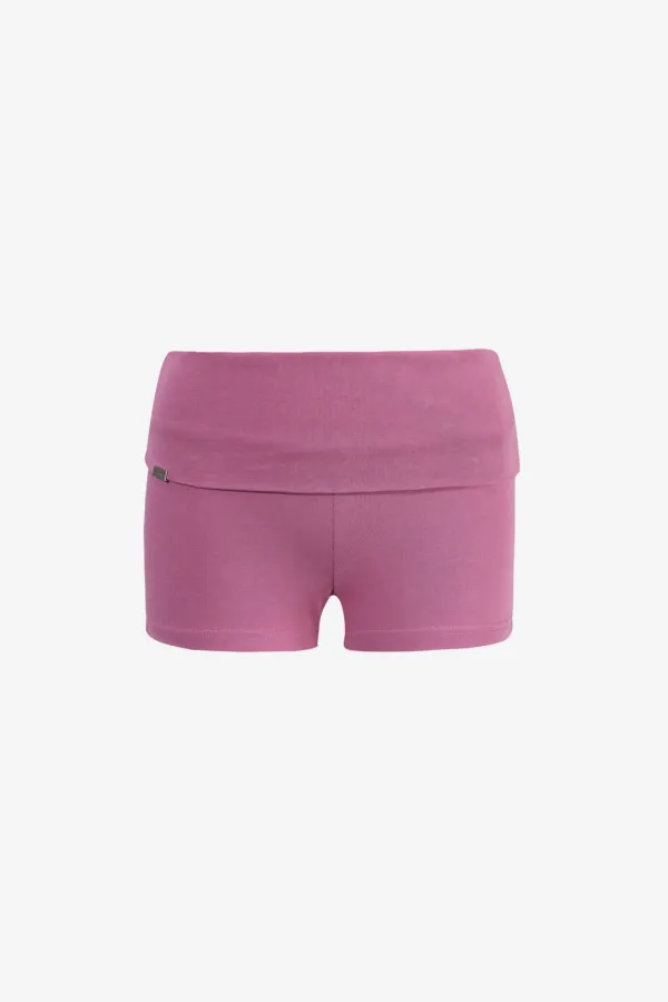 Foldover Shorts _ Pink