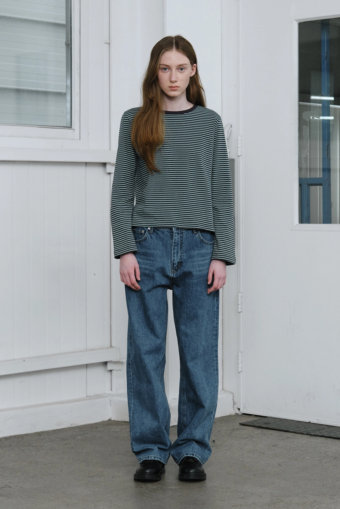 브렌다 브렌든 greenwich stripe tee - mint 상품 이미지 2