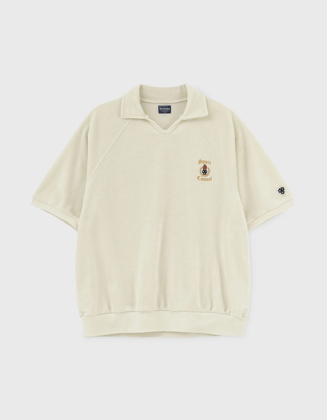 헤리티지플로스 S&C CREST TOWEL POLO SHIRT / Cream 상품 이미지 1