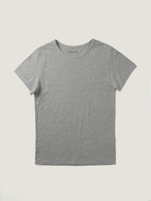 ALWAYS CREW NECK T-SHIRT [ Melange Gray ]