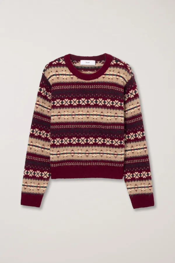UNISEX FAIRISLE SWEATER RED_UDSW5C108R2