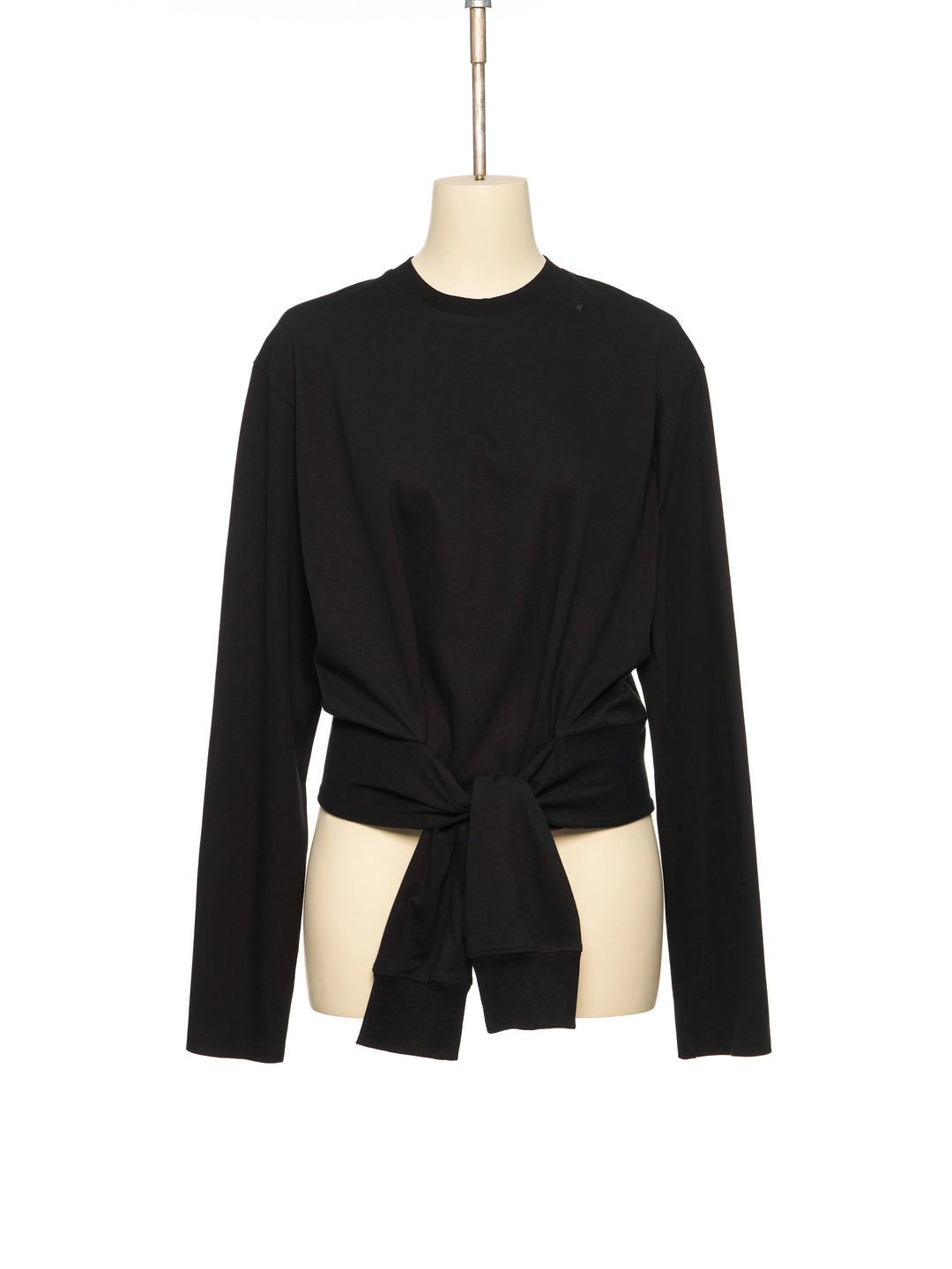 푸쉬버튼 PF26 BLACK SLEEVE-TIE T-SHIRT 상품 이미지 2