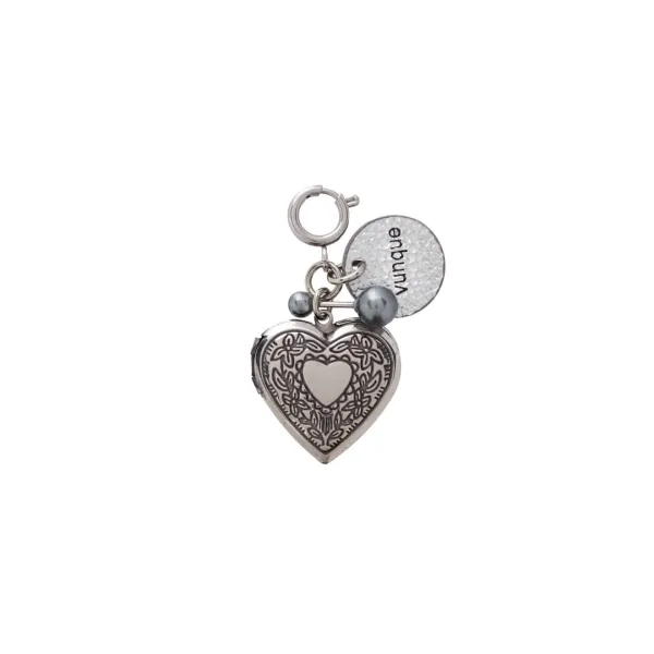 Heart Memory Leather Charm Piccolo (하트 메모리 레더 참 피콜로) Silver