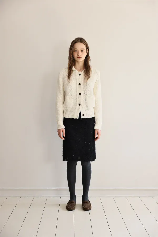 Eve collar cardigan (ivory)