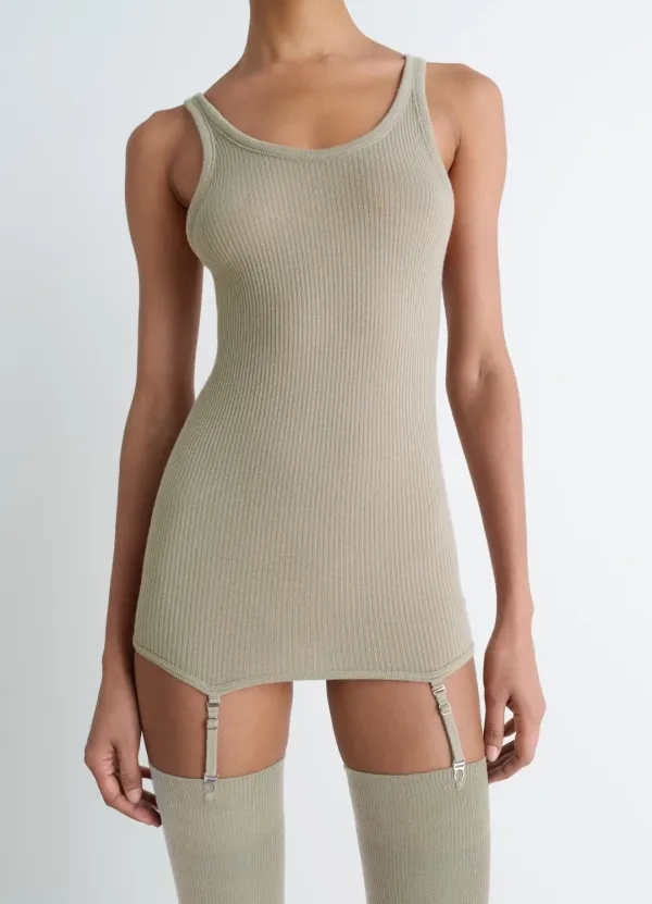 SEAMLESS SHORT SLEEVES TANK TOP WITH  SUSPENDERS