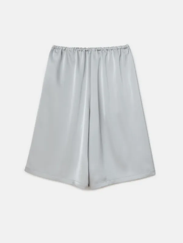 3rd /Tulle Satin Bermuda Pants (silver grey)