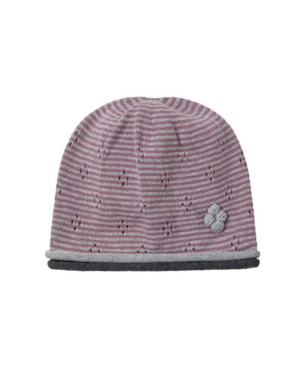 KNIT ROLLED BEANIE [PURPLE]